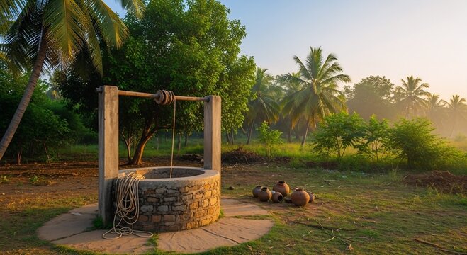 &ldquo;empty dirt road in tamil village, greenery, sunrise glow, cinematic lighting&rdquo;