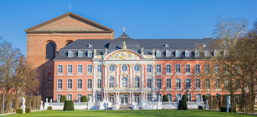 Obraz premium Panorama of the palace and basilica inTrier, Germany