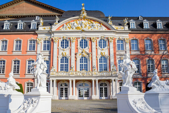 Entrance to the historic palace in Trier, Germany
