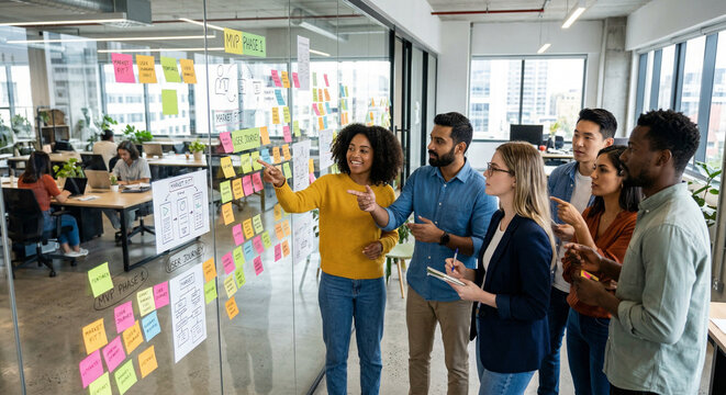 Startup Team Brainstorming Ideas