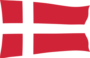 Obraz premium Waving flag of denmark, national symbol of the danish kingdom