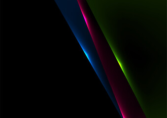 Obraz premium Colorful glowing neon stripes abstract concept futuristic background. Technology geometric vector design
