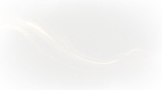 Swirling lines of gold and silver dust on a transparent background creating an abstract design for various uses