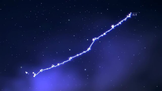 Airplane Trail in Night Sky Flight Path.