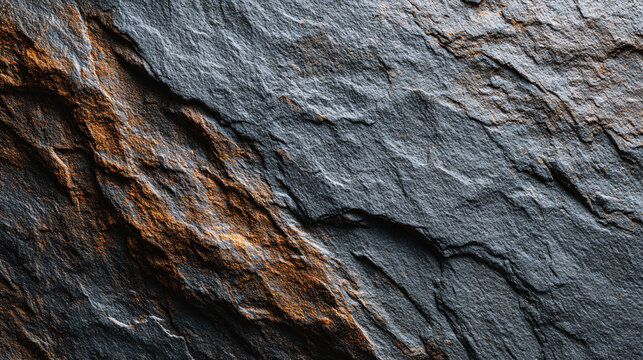 Textured Natural Stone Surface with Unique Patterns and Shadows