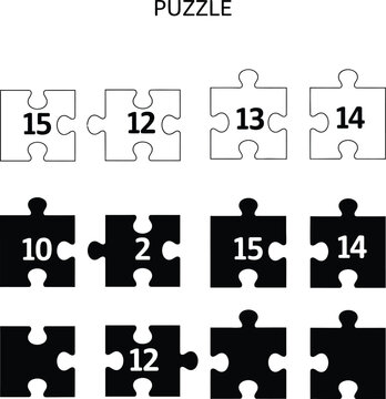 12 pezzi puzzle colorati assortiti, puzzle organizer in feltro