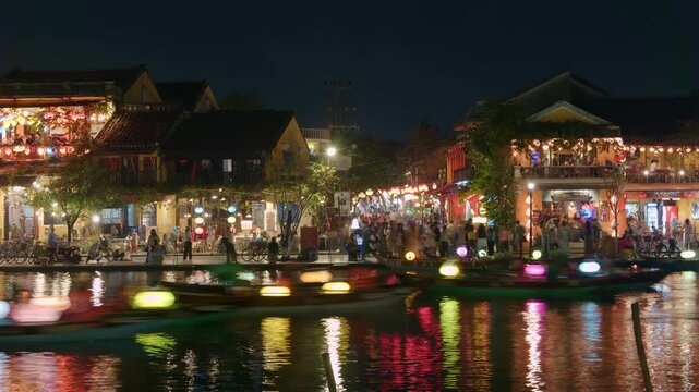 Hoi An town Vietnam timelapse