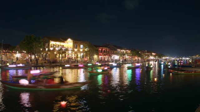 Hoi An town Vietnam timelapse