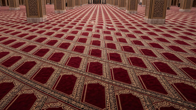 very beautiful mosque prayer mats