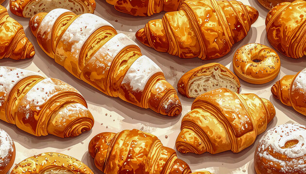 Patr&oacute;n repetitivo de donuts coloridos con glaseado y sprinkles. Fondo divertido ideal para dise&ntilde;o infantil, reposter&iacute;a o packaging.