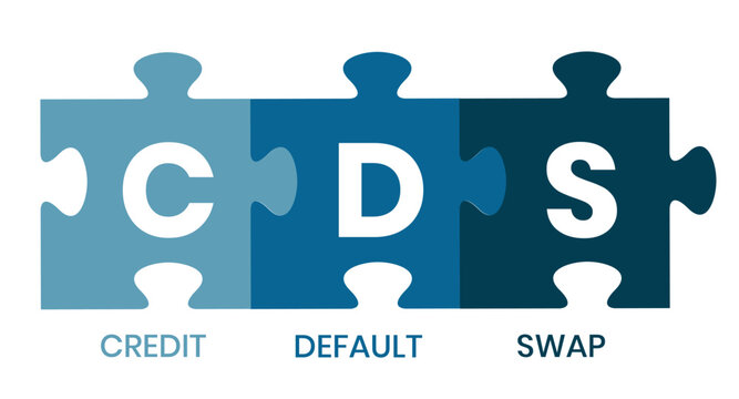 CDS - Credit Default Swap acronym. business concept background. vector illustration concept with keywords and icons. lettering illustration with icons for web banner, flyer
