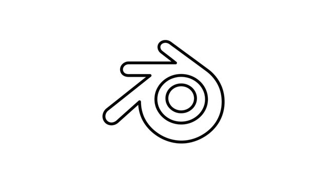 Minimalist Outline of the Blender Logo