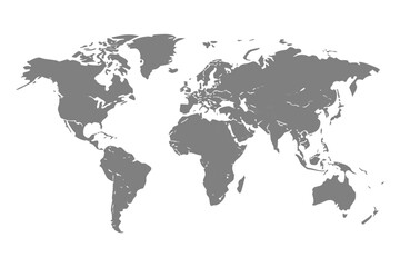 Obraz premium World Map with states isolated on a white background. Vector illustration of the map of the World. Vector