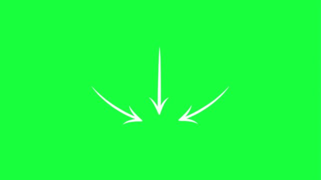 Dynamic green screen with arrows pointing down