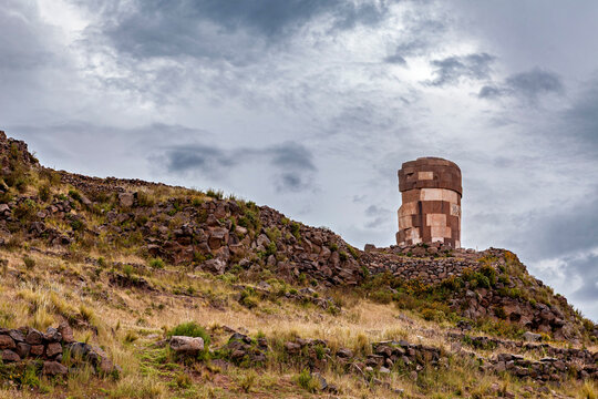 The chullpas of Sillustani near Puno, Peru