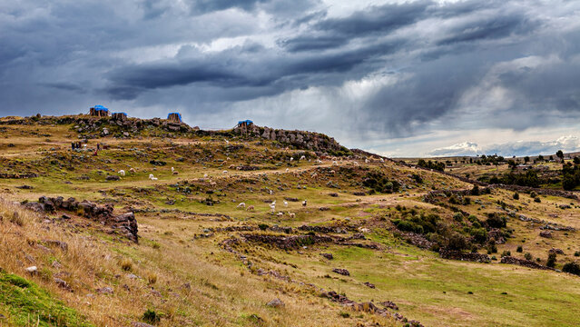 The chullpas of Sillustani near Puno, Peru