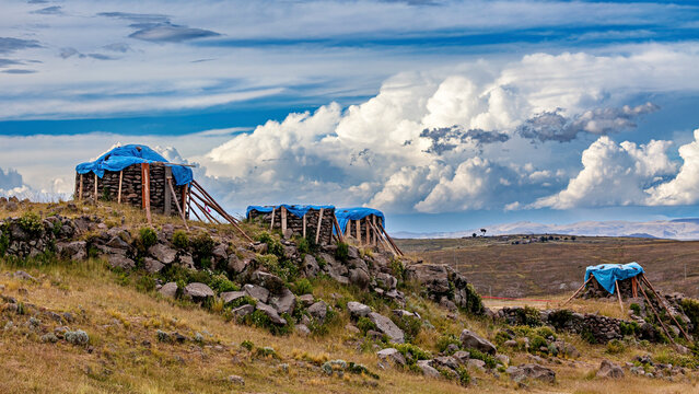The chullpas of Sillustani near Puno, Peru