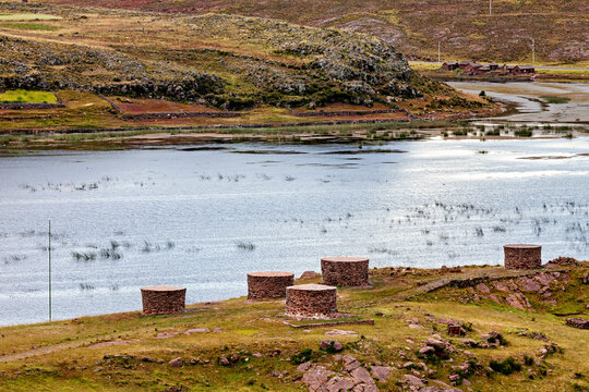 The chullpas of Sillustani near Puno, Peru