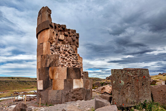 The chullpas of Sillustani near Puno, Peru