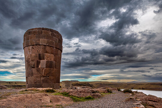 The chullpas of Sillustani near Puno, Peru