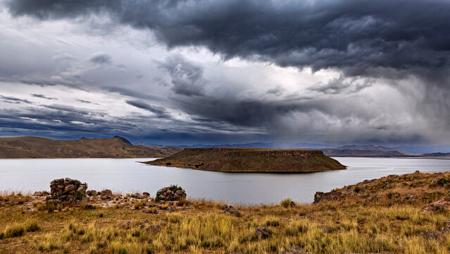 The chullpas of Sillustani near Puno, Peru