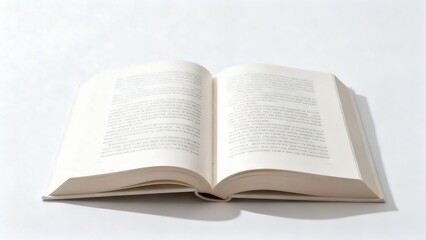 Fototapeta premium Open book with text on white background
