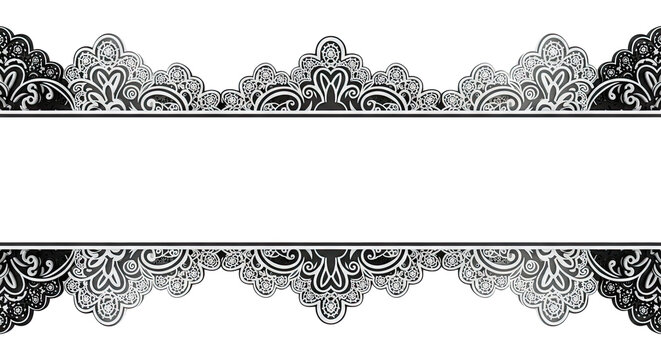 Black and white ornate border with blank space