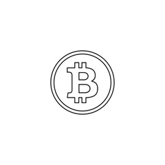 Obraz premium Bitcoin cryptocurrency symbol logo icon.