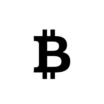 Bitcoin logo cryptocurrency symbol icon.