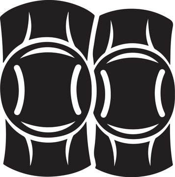 Black knee pads, protective gear, sports equipment, athletic knee guards