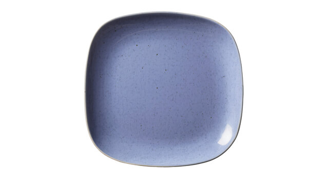 Contemporary periwinkle blue ceramic dinner plate with a subtle speckled texture
