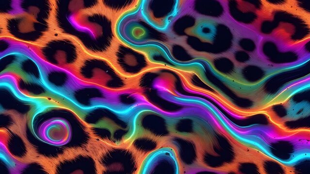 Bold red and black leopard print pattern. Gothic fashion aesthetic and dramatic textile design. Intense animal skin texture showing dark rosettes on a fiery red background.