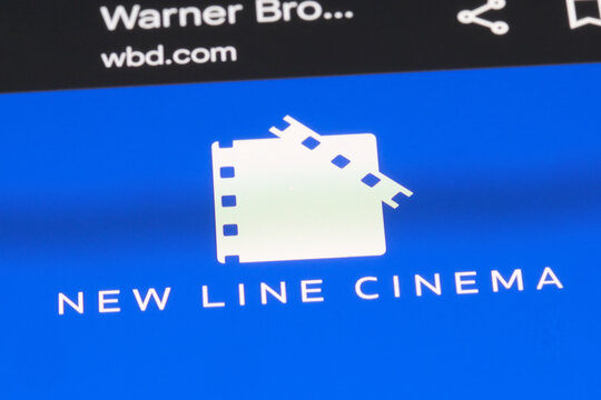 Shanghai,China-Oct.10th 2025: New Line Cinema company brand logo on website