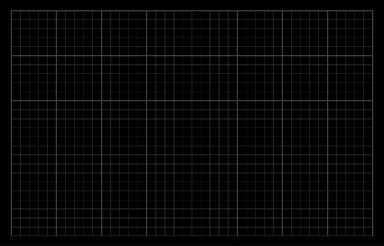 Blueprint black graph background with grid pattern. Engineering mat for technical graph, architecture drawing, map with millimeter grid. Blank black blueprint sheet, vector illustration