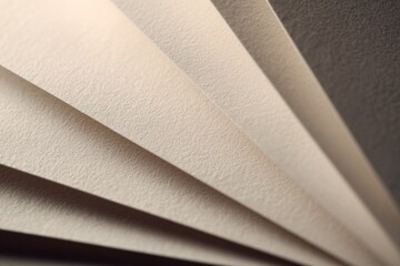 Fototapeta premium Asymmetric cinematic folded grain abstract, muted oat ash spaced textured background