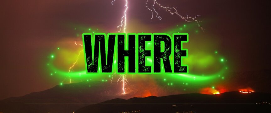 Thunderous Inquiry: A visually striking composition of electrifying force and inquiry, capturing the essence of the unknown.