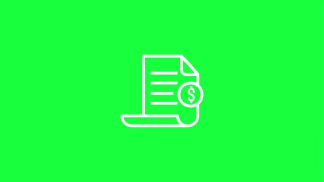 Modern finance icon with dollar sign on document