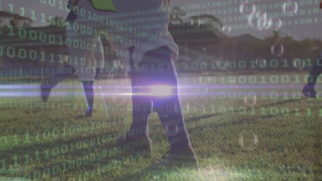 Animation of data processing over diverse baseball players