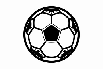 Naklejka premium football ball sport silhouette illustration for soccer game competition design
