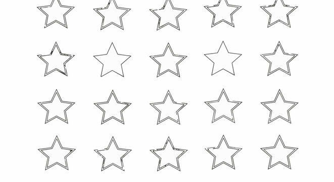 Grey star shapes on white background.