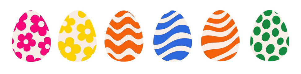 Festive Easter Eggs Collection Colorful Decorated Eggs for Spring Celebration and Holiday Decor © your picture