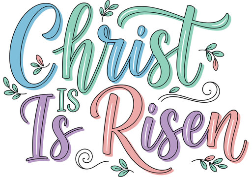 Christian Easter Easter typography, inspirational religious lettering