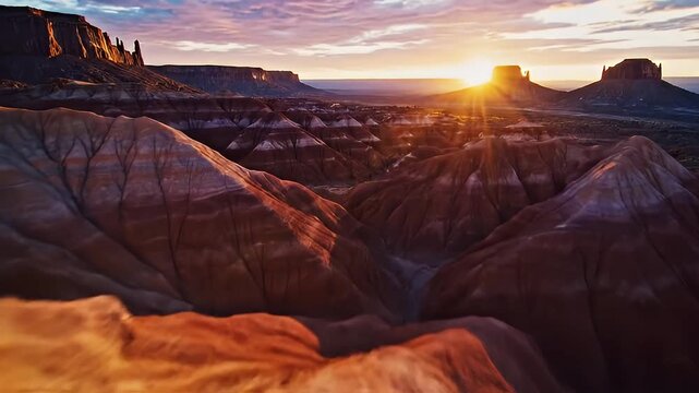 Majestic Desert Sunrise - A Breathtaking Landscape Video.