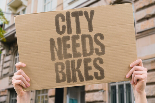 "City Needs Bikes" A city that wants to reduce congestion and emissions needs to commit to real cycling infrastructure, not just promises. CITY. CYCLING. URBAN. POLICY. TRANSPORT.