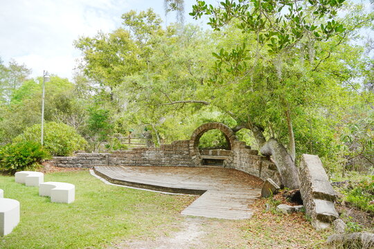 The landscape of Boyd Hill Nature Preserve in the city of St. Petersburg in Florida