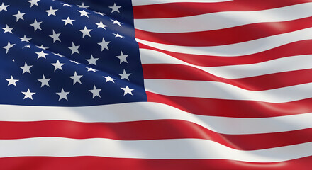 Fototapeta premium Flog day patriotic american flag waving in the wind symbol of freedom and democracy