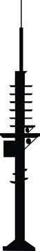 Telemax Tower Silhouette Hannover Landmark Skyscraper Germany Vector