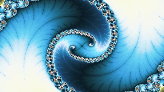 Psychedelic fractal imagery showcases mesmerizing spiral patterns and vibrant color gradients in a continuous zoom through self similar mathematical structures and infinite geometric complexity
