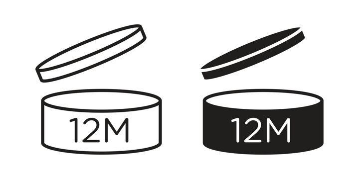 12M icon. Simple outline style for web and app. Vector icon