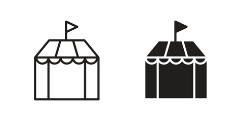 Circus tent icon. Simple outline style for web and app. Vector icon © David